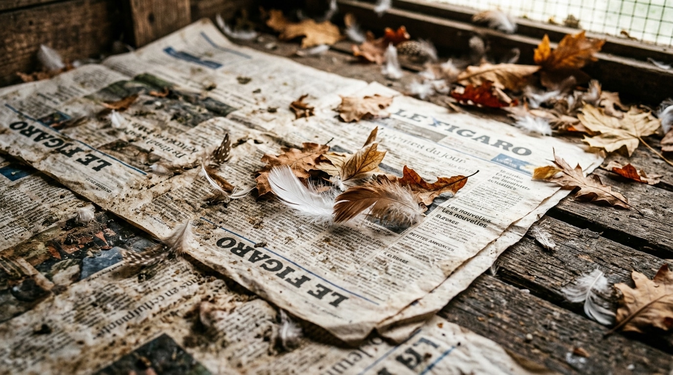 On Sobstine Tous A Pailler Le Poulailler En Automne Alors Quun Vieux Journal Suffit Featured
