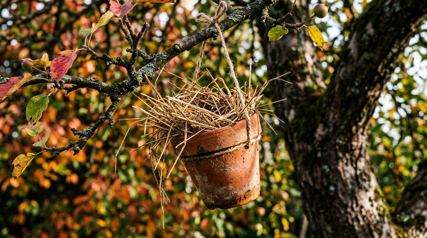 On Sobstine Tous A Traiter Le Pommier Alors Quun Pot De Fleurs Rempli De Paille Suffit Featured