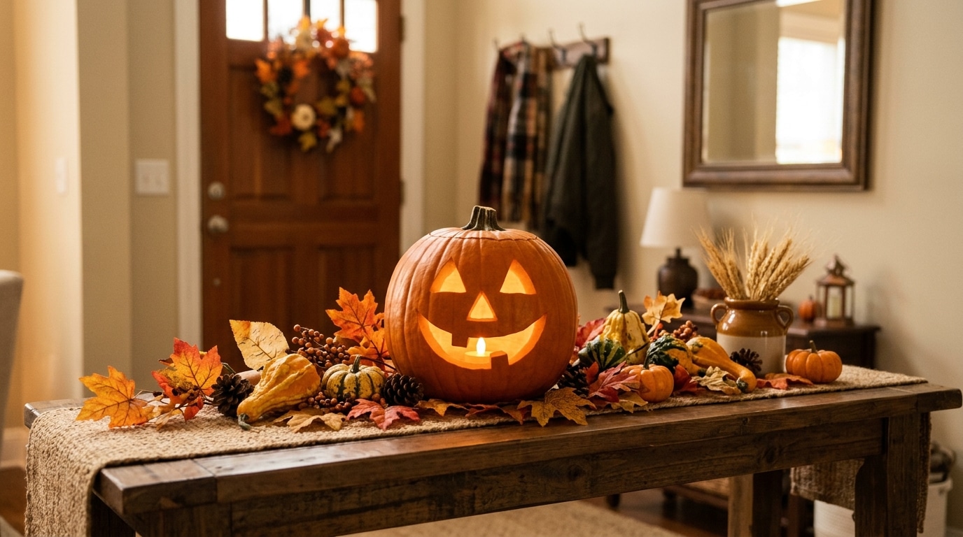 Plus Personne Ne Met De Vraie Bougie Dans La Citrouille Dhalloween Voici Ce Qui La Remplace Sur Les Petites Tables Decorees De Lentree Featured