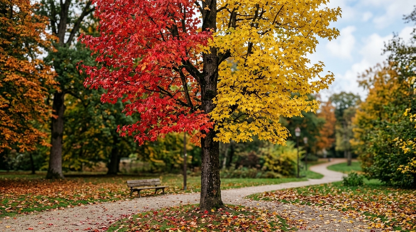 Rouge Dun Cote Jaune De Lautre Pourquoi Un Meme Arbre Peut Il Vivre Deux Automnes A La Fois En Cette Mi Octobre Featured